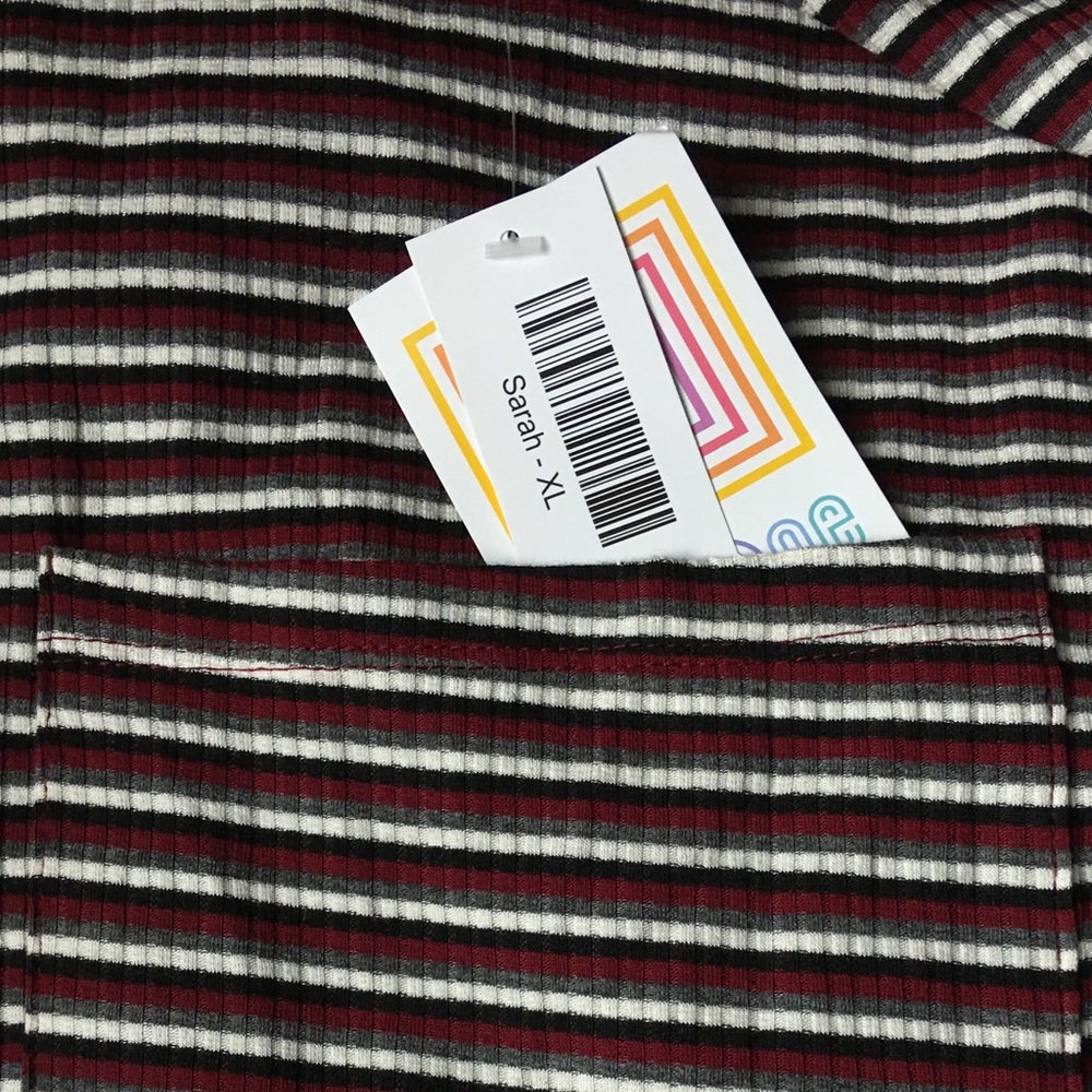 LuLaRoe Sarah Duster XL Horizontal Stripes