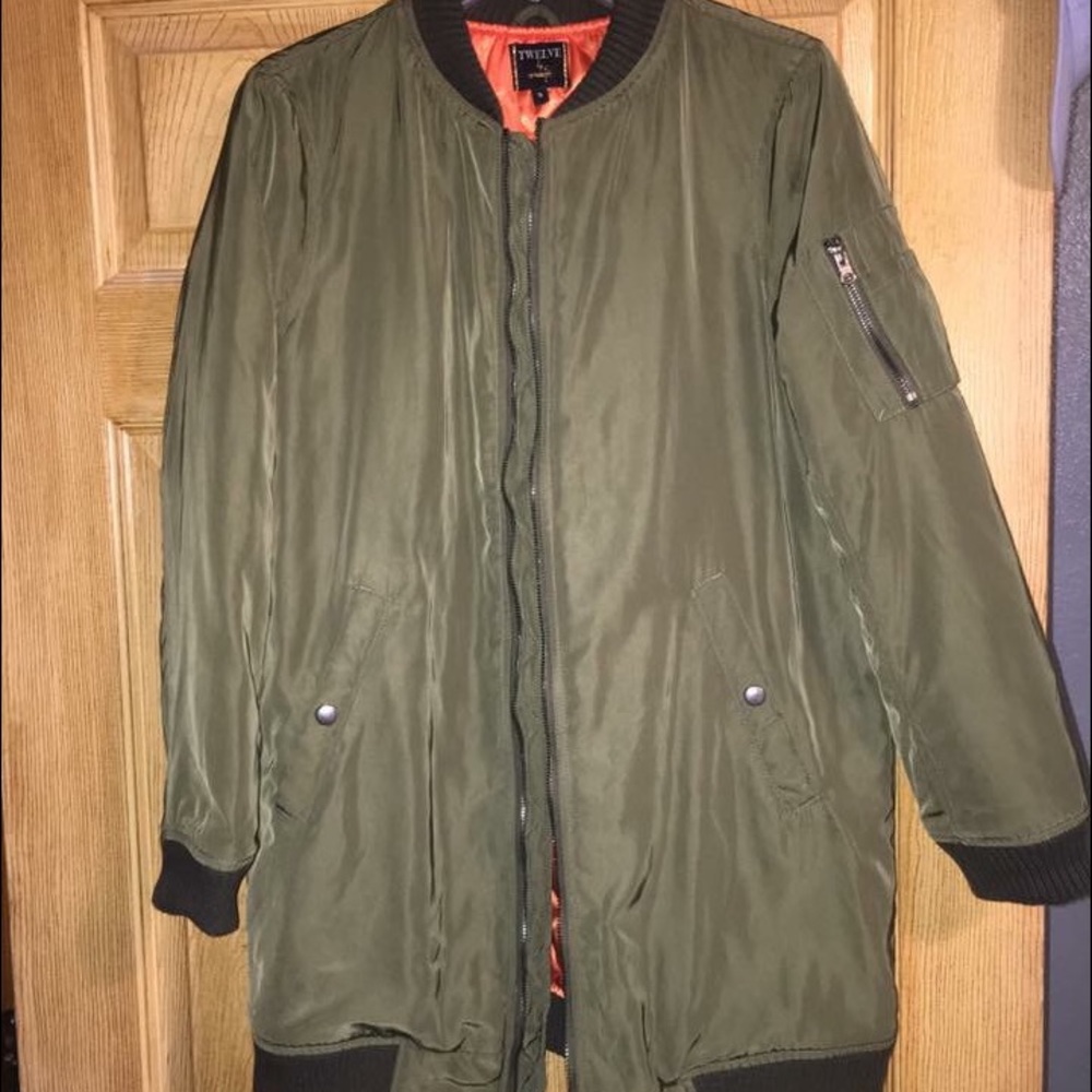 Olive Green Bomber Jacket