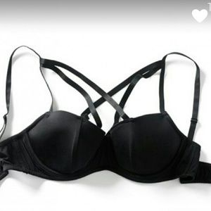 Black strap style bra