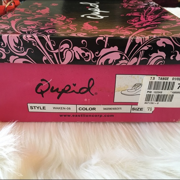 Qupid Waken Tangerine Strappy Wedge Heels - Picture 5 of 5