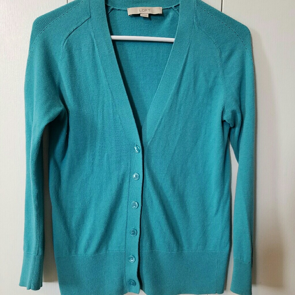 Light turquoise Loft cardigan