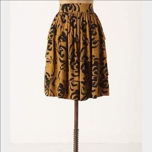 Calligraphy Strokes Skirt by Sariah-Anthropologie