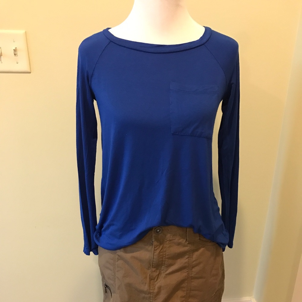 Anthropologie Bordeaux long sleeve top