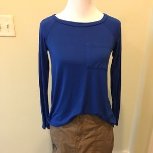 Anthropologie Bordeaux long sleeve top
