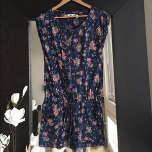ZARA Basic Floral Blossom Short Sleeve Romper
