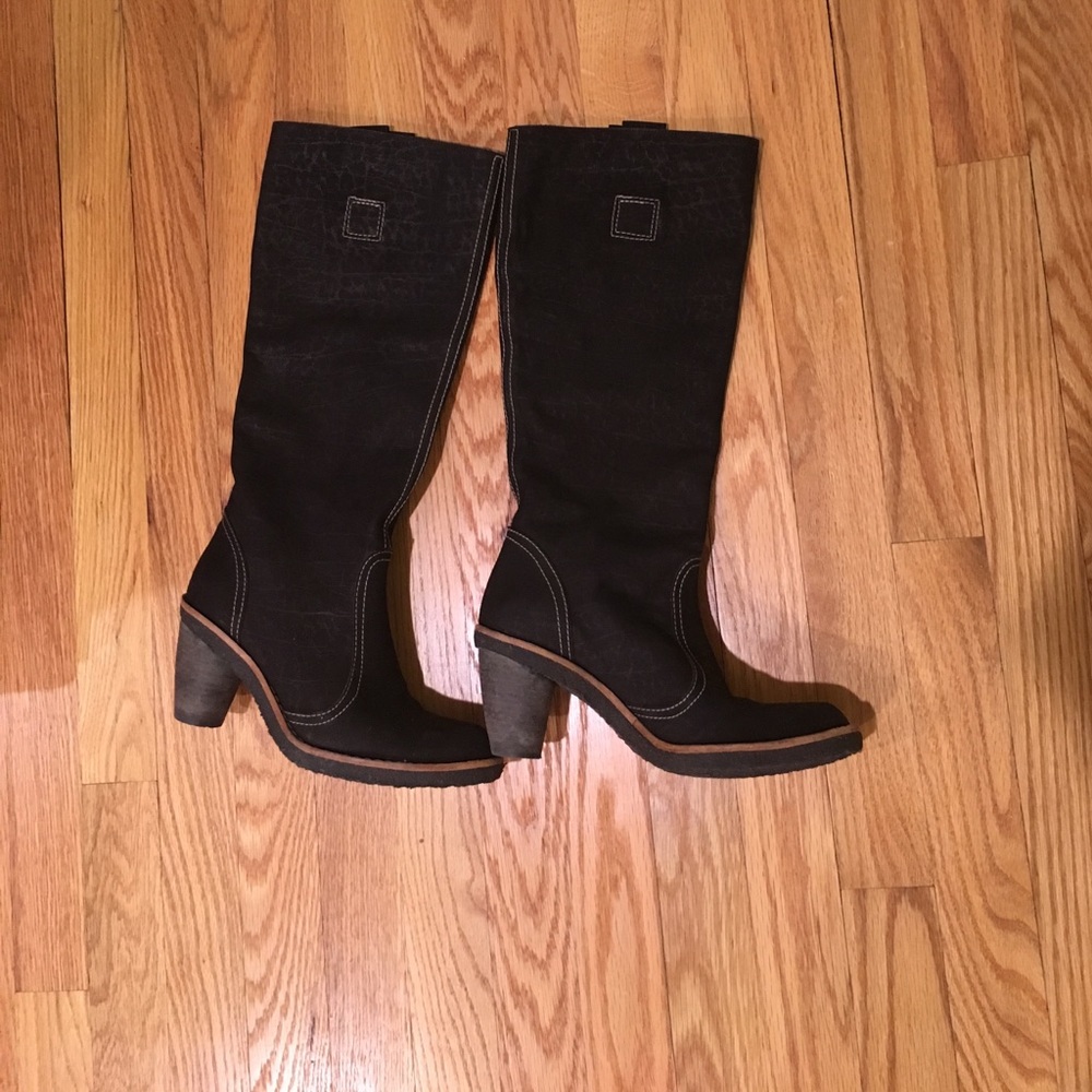 Stuart Weitzman black suede boots