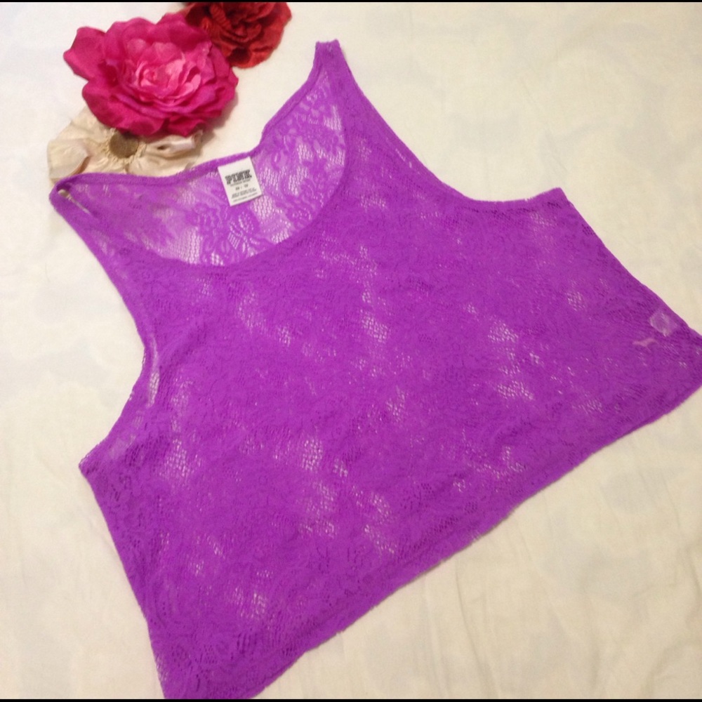Victoria's Secret Pink lace Crop Top size  XS
