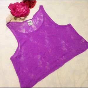 Victoria's Secret Pink lace Crop Top size  XS