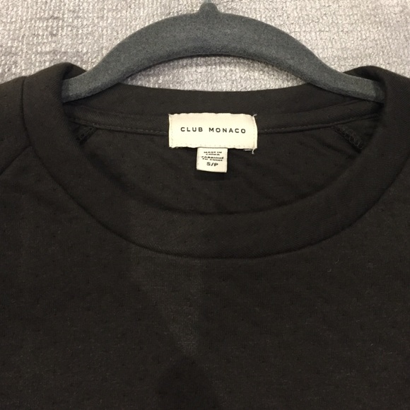 Club Monaco leather patch arm sweater - Picture 3 of 4