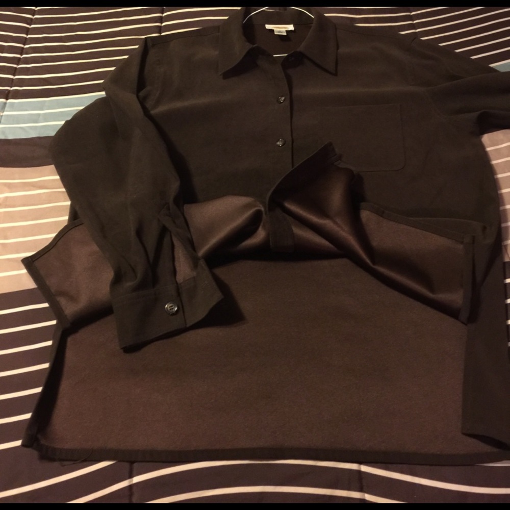 Talbots Long Sleeves woman's Tops Brown S-M - Picture 7 of 7