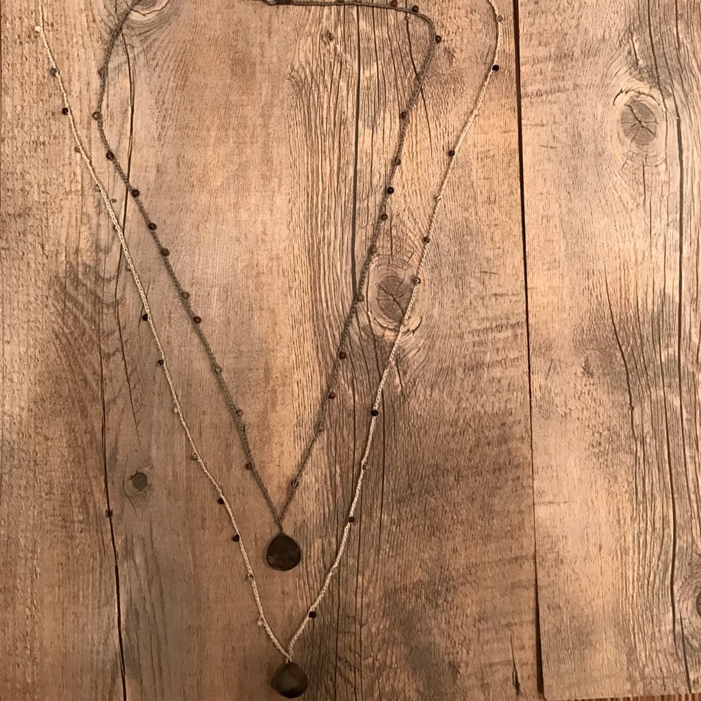 Hand Threaded and Beaded Lariat Necklaces