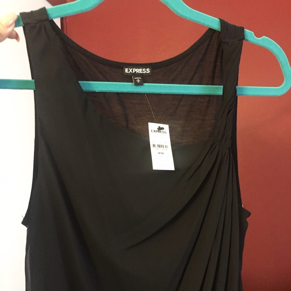 NWT EXPRESS black dressy top - Picture 1 of 4