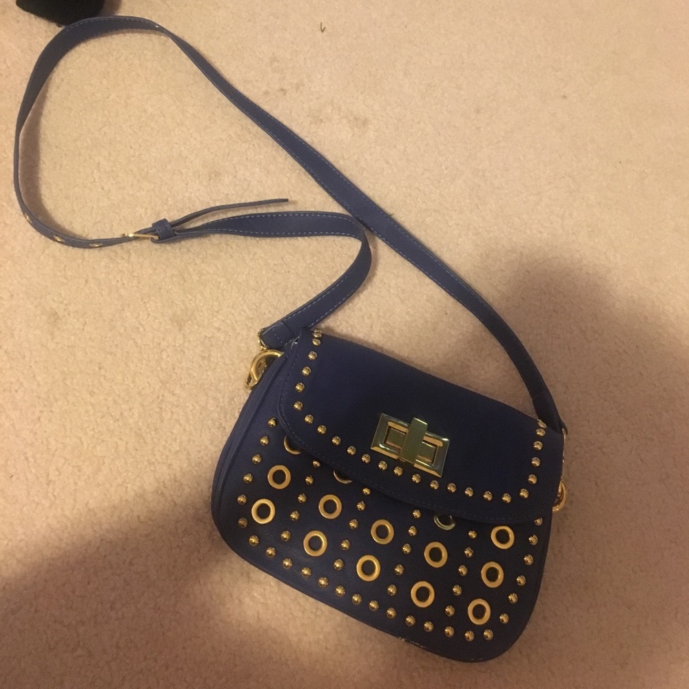 Cute over the shoulder blue purse