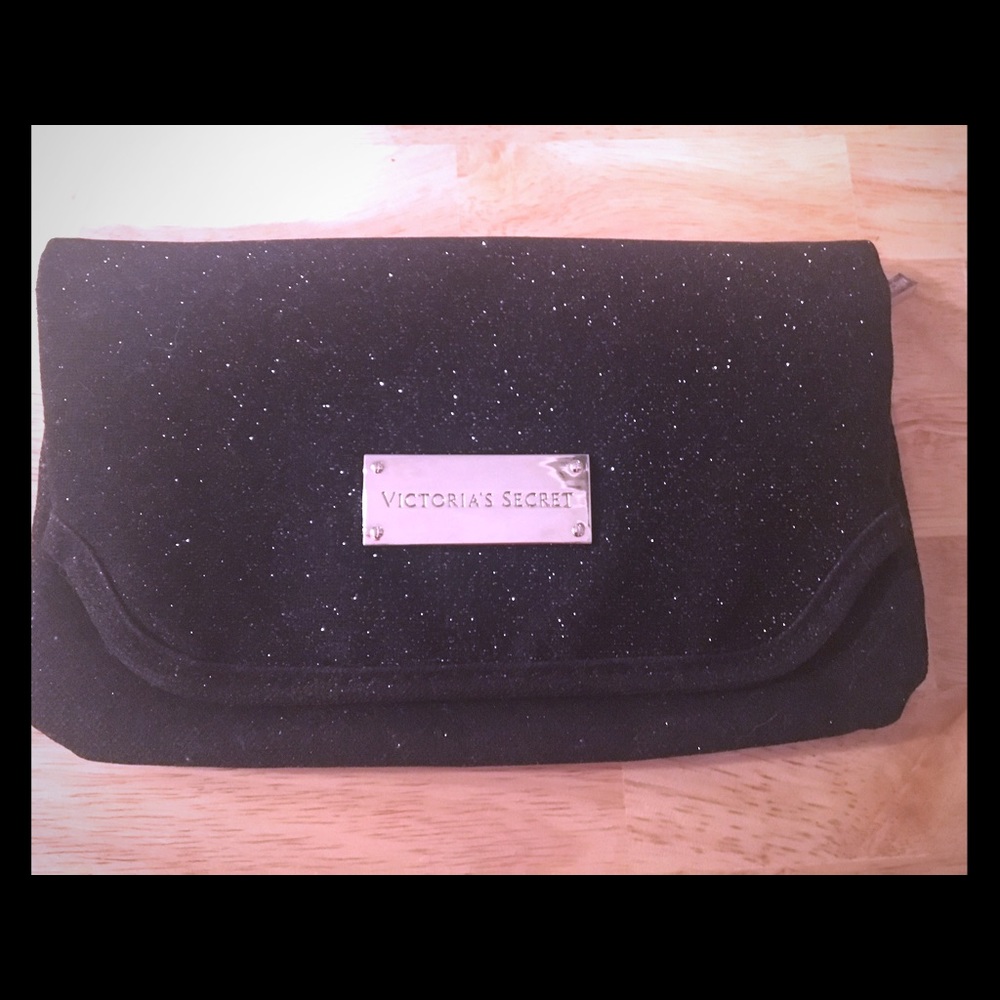 Victoria Secret Black sparkly clutch