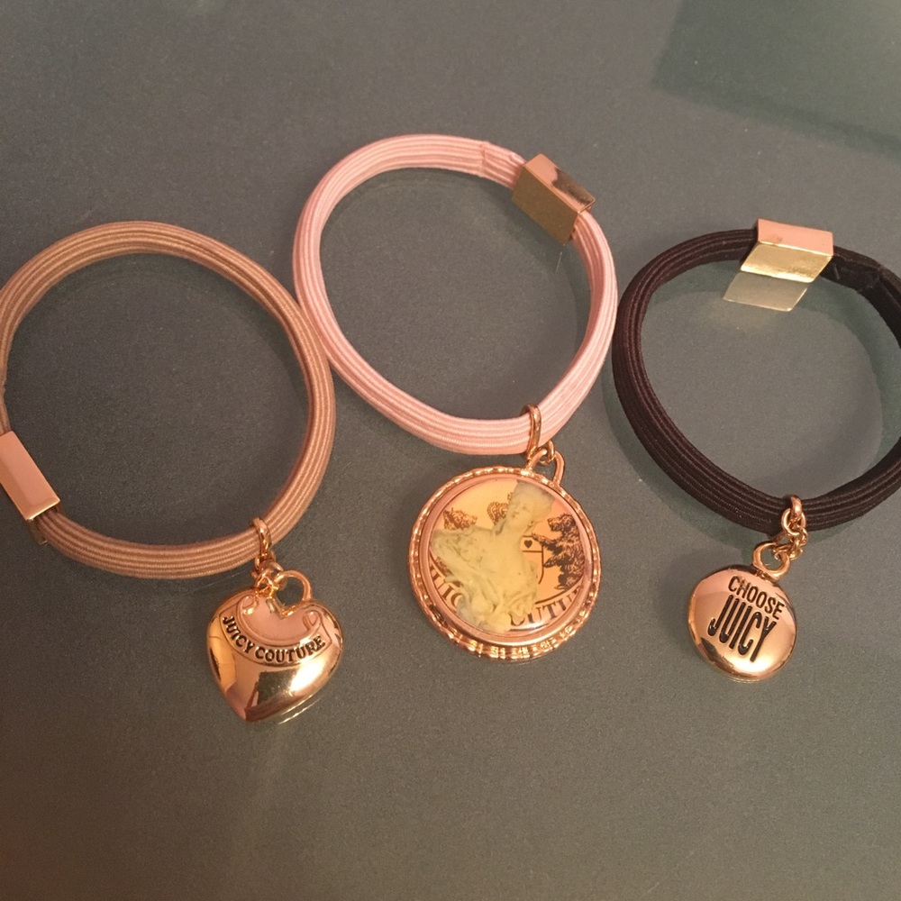 Juicy Couture Hair Elastics with charms