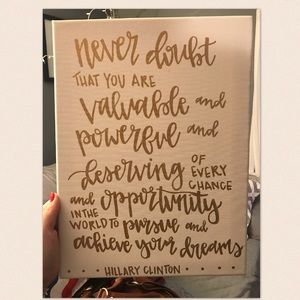 Hand lettered canvas