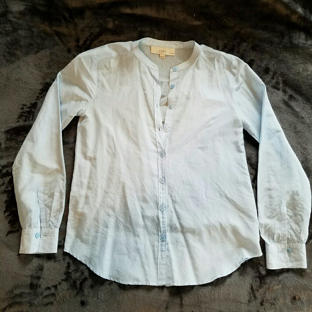 Light blue silk blouse