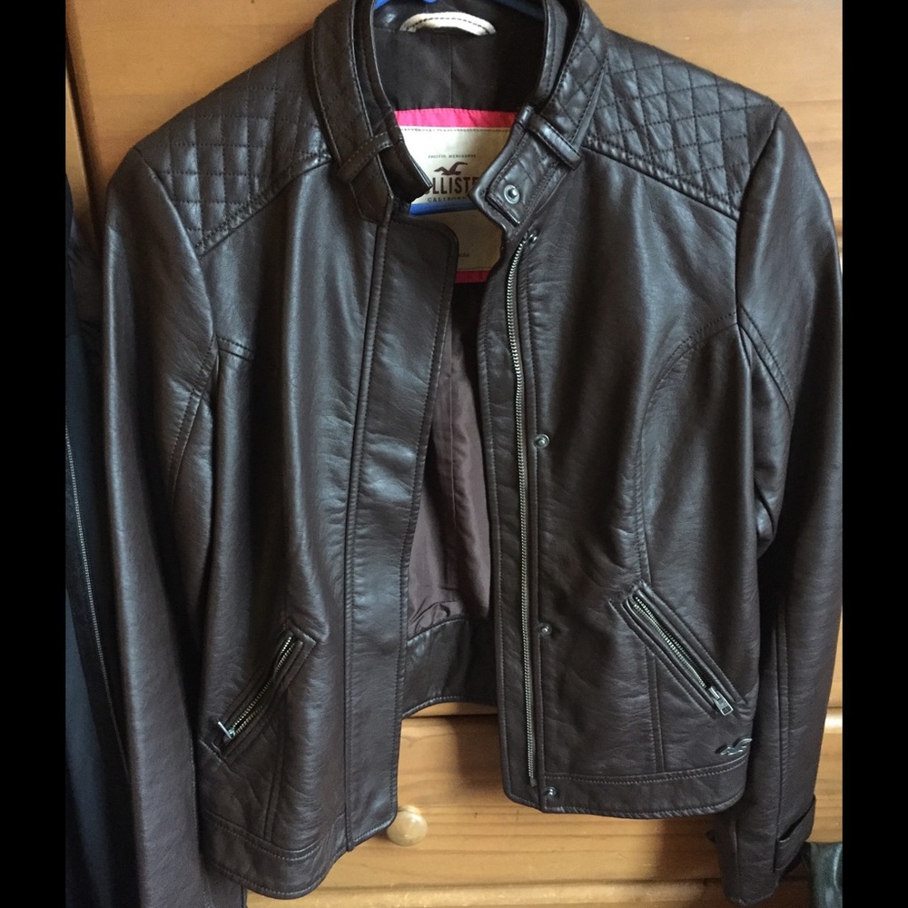 Hollister Co leather jacket