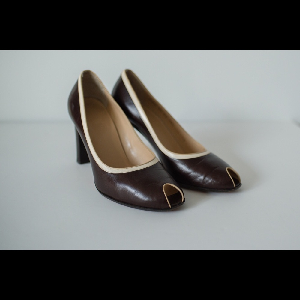 Bally peep toe pump
