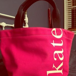 Kate Spade pink and navy small tote