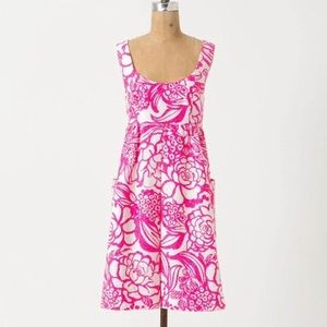 Bright pink and white dress