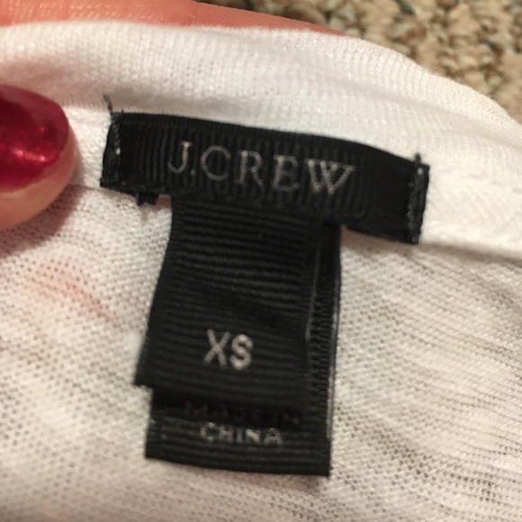 J Crew Eyelet Front Linen Tee - Picture 5 of 5