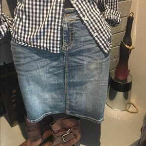 Denim Pencil Skirt. Victoria Secret Size 10