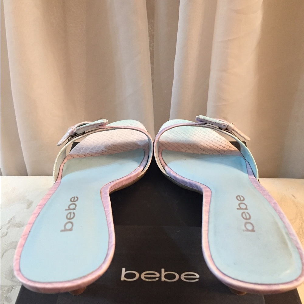 Bebe snakeskin two tones Sandals - Picture 3 of 4
