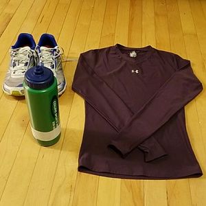 Under Armour purple and stretchy undershirt