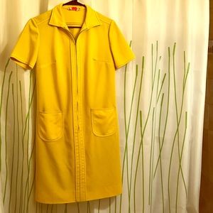 Sunshine yellow vintage 60s mod dress - Small Sunshine yellow vintage 60s mod dress - Small
