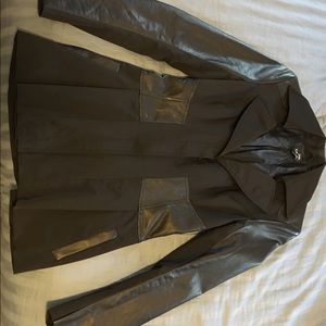 Bebe zip jacket with corset back detail