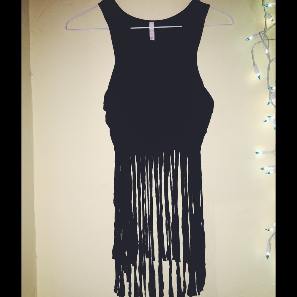 Sleeveless Fringe Top