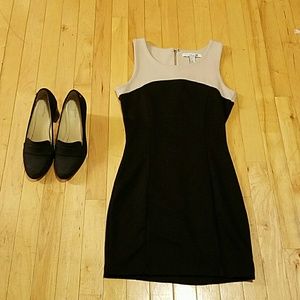 Black and beige dress