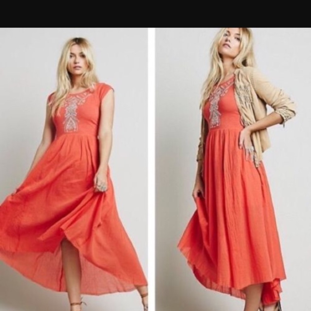 Free People Coral Dress