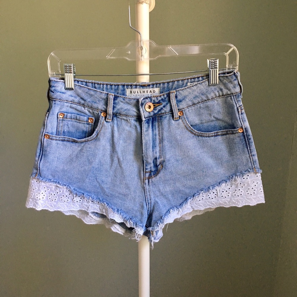 Bullhead High-rise Lace Shorts