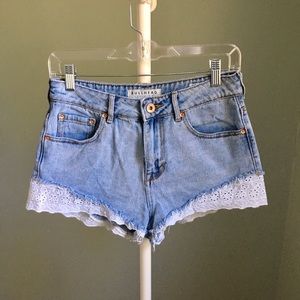 Bullhead High-rise Lace Shorts