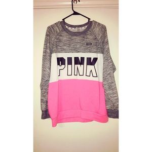 PINK VS COLOR BLOCK CREW