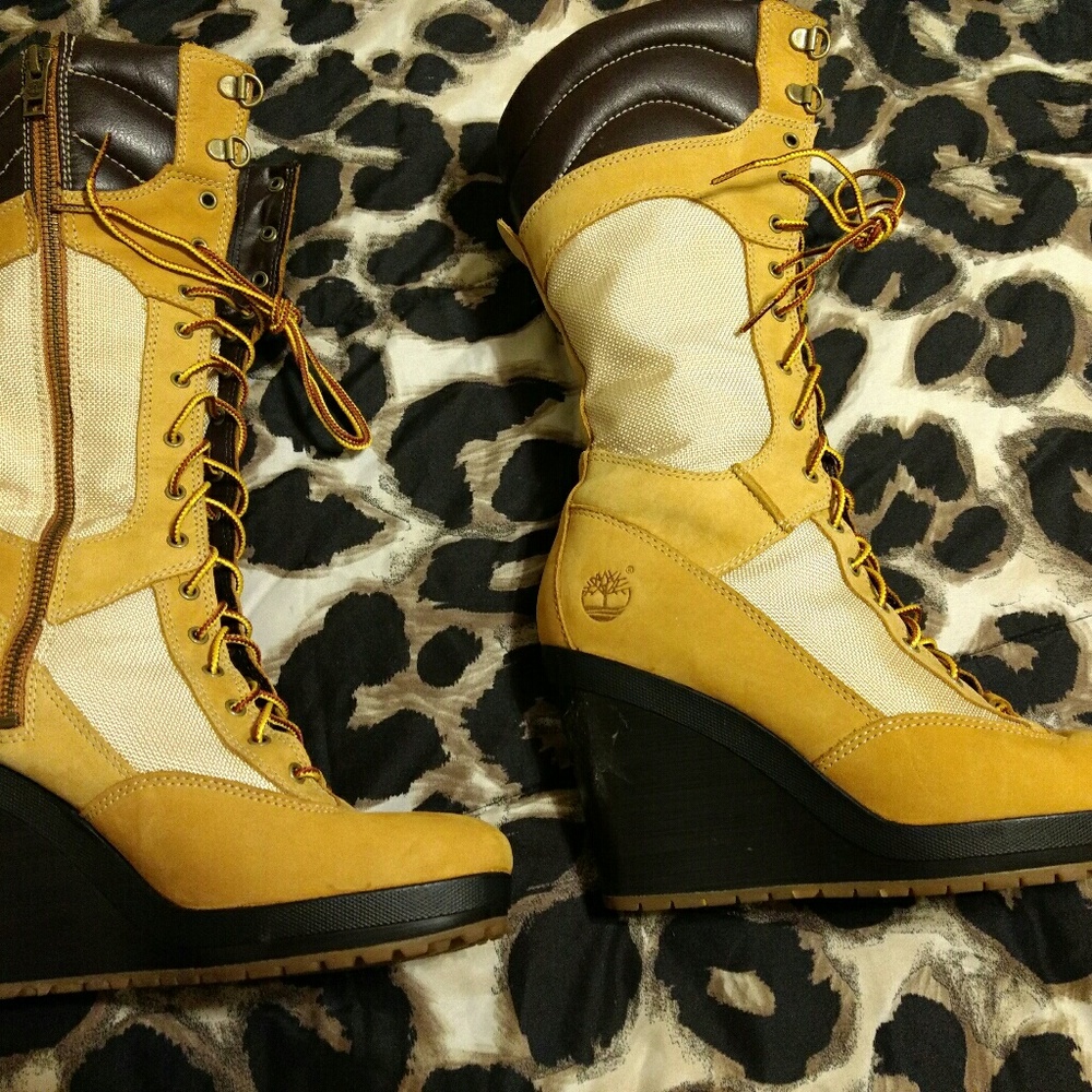 Knee high timberland boots