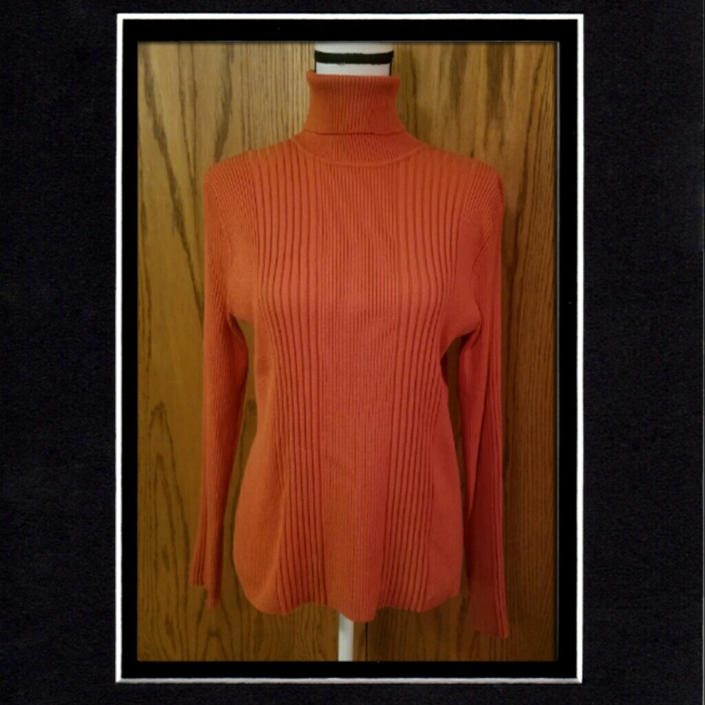 Orange turtleneck sweater XL