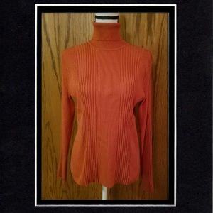 Orange turtleneck sweater XL