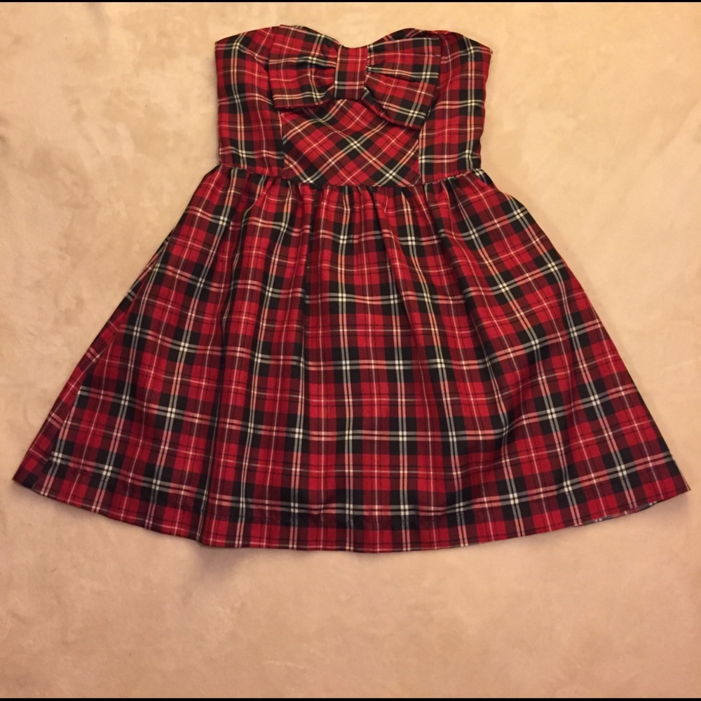 Papaya Strapless Dress