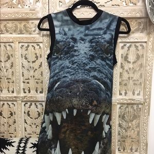 Christopher Kane for topshop alligator/croc dress