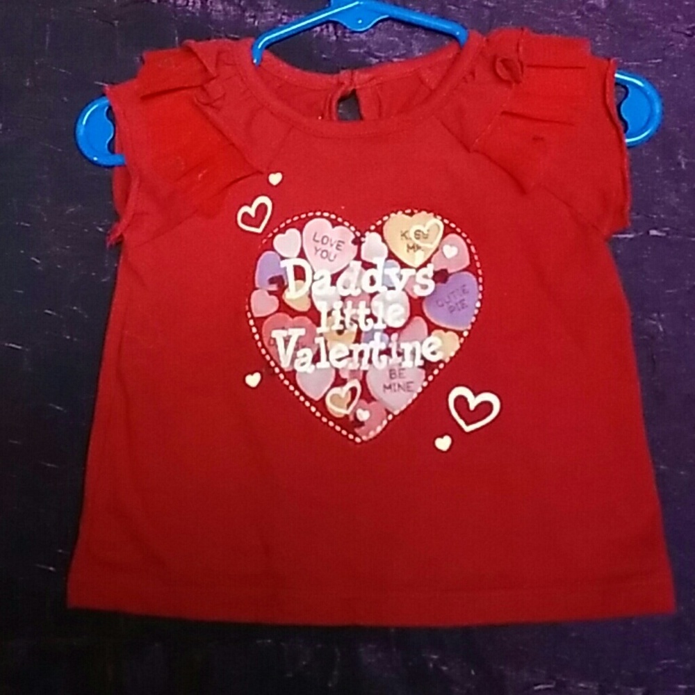 Girls Valentine's Shirt, Size 12 Months, Like New