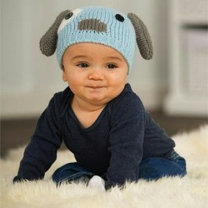Puppy knitted beanie
