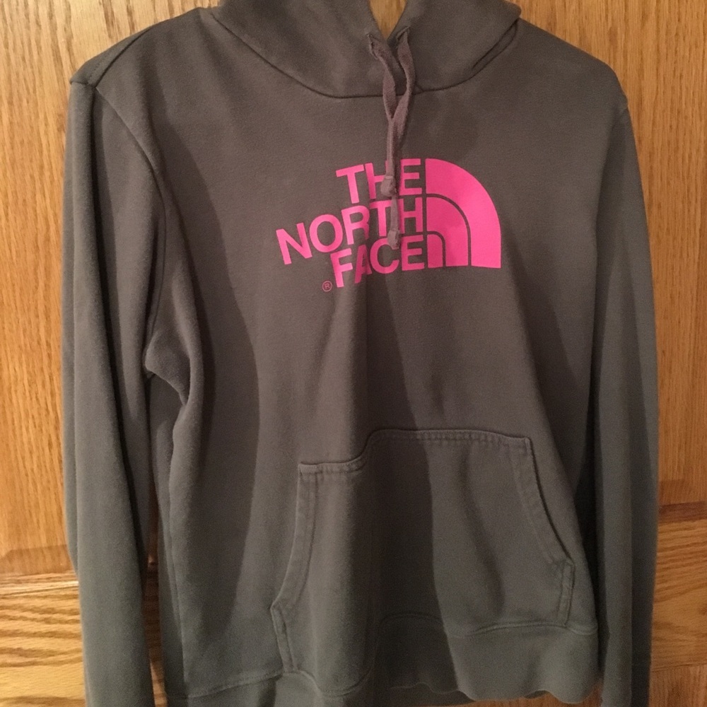 The North Face sweatshirt.
