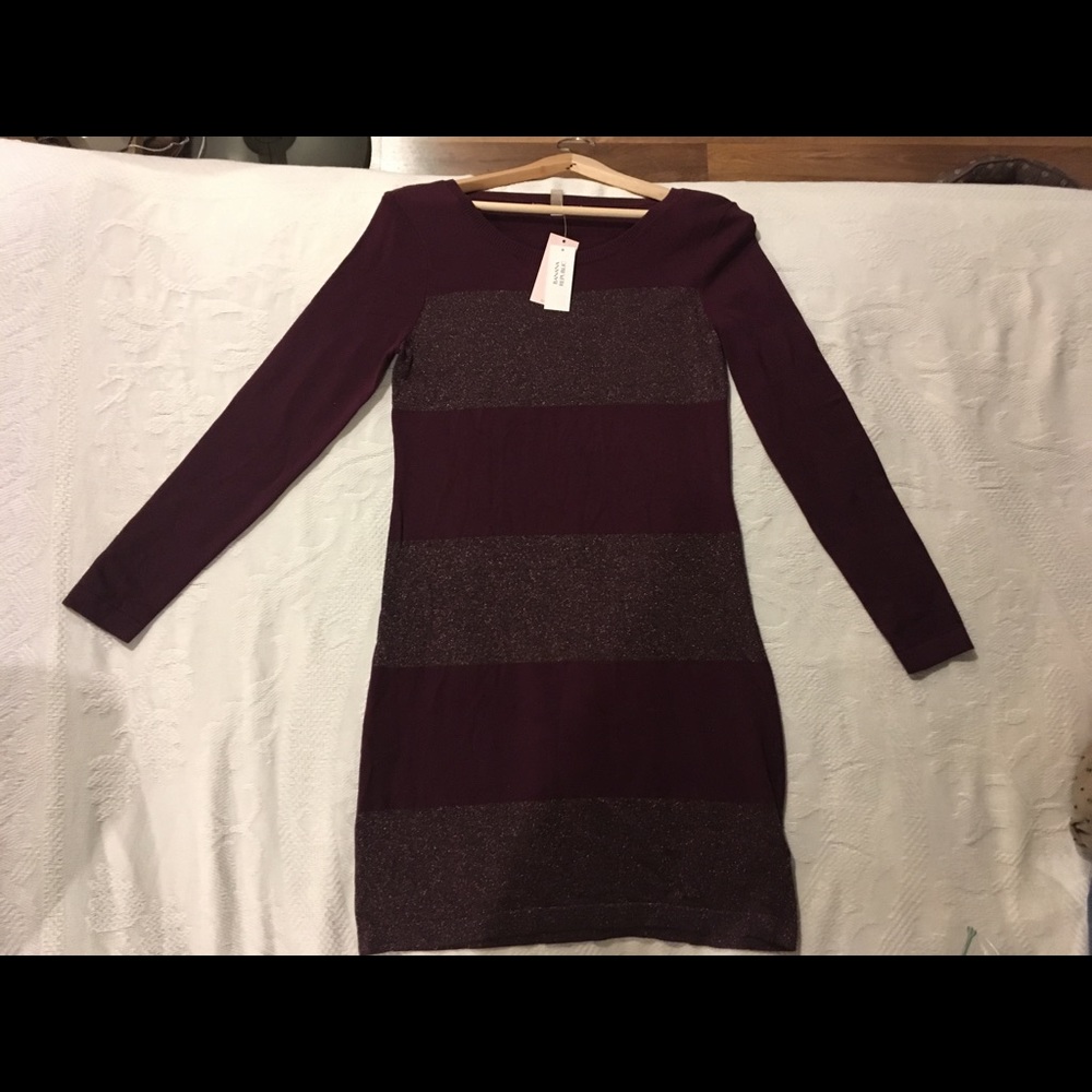 Banana Republic striped maroon shift dress - Picture 4 of 6