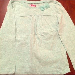 Real blue long sleeve top with bow