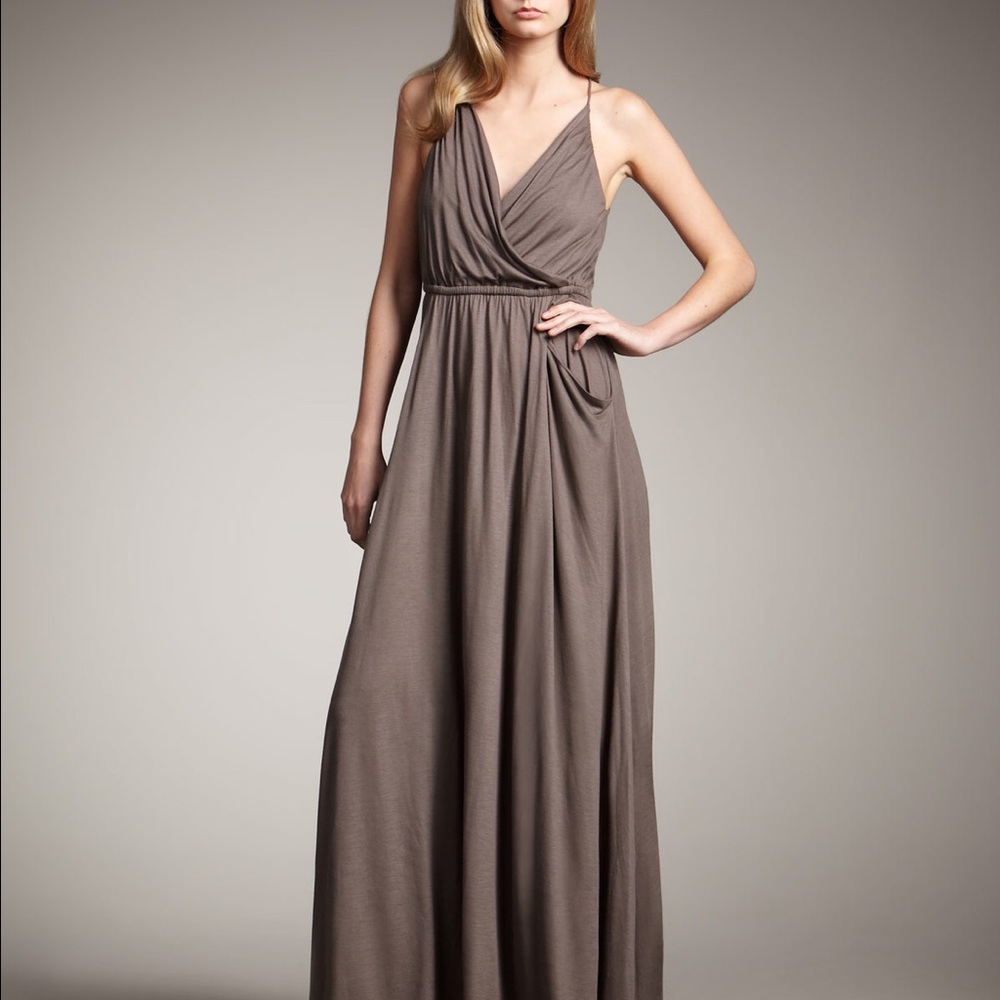 SALE! $265 Theory PURPLE Jersey Maxi Dress S - Picture 3 of 5