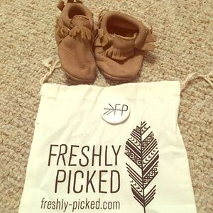 Toddler freshly picked moccasins