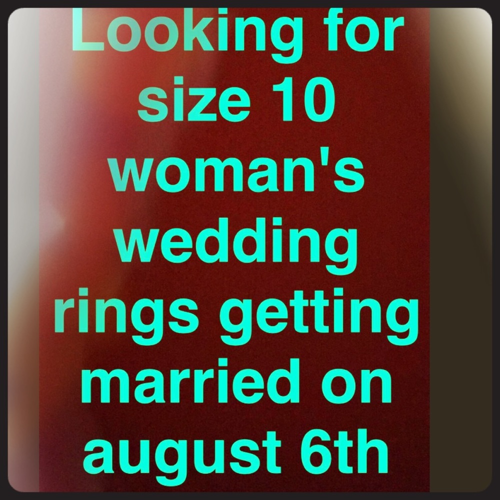 Looking for wedding rings